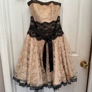 Size 2 Jessica McClintock Dress Strapless